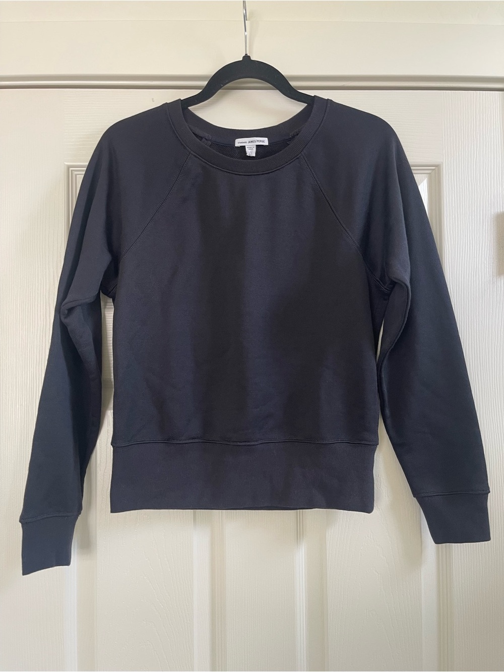 Women’s James Perse Standard Black Crewneck Sweatshirt Size 1